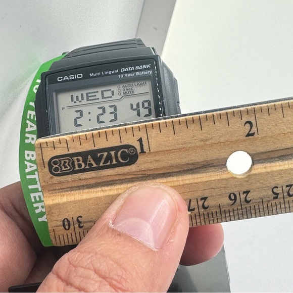 Casio Men Calculator Watch
Rubber Plastic 
Black 
Data bank - Picture 5 of 13